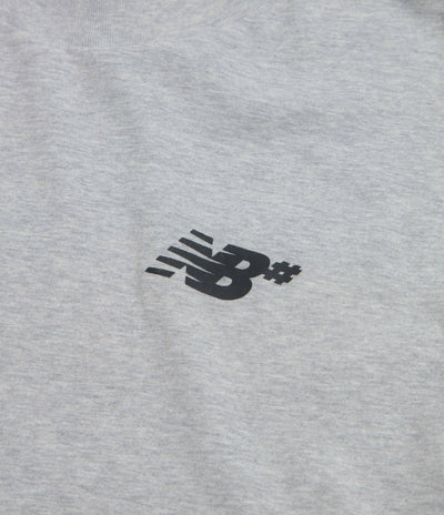New Balance Numeric Small NB Logo T-Shirt in Athletic Grey Heather