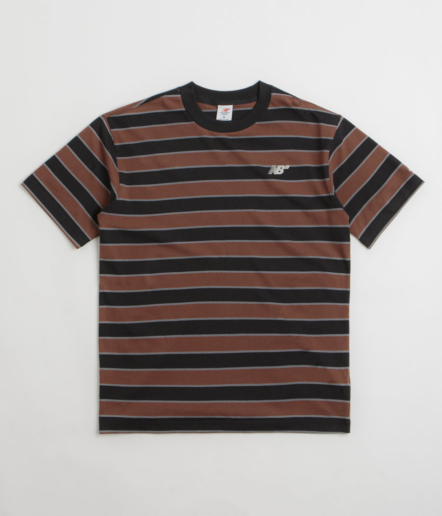 New Balance Numeric Thin Stripe T-Shirt in Black