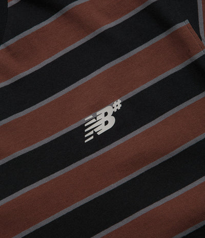 New Balance Numeric Thin Stripe T-Shirt in Black