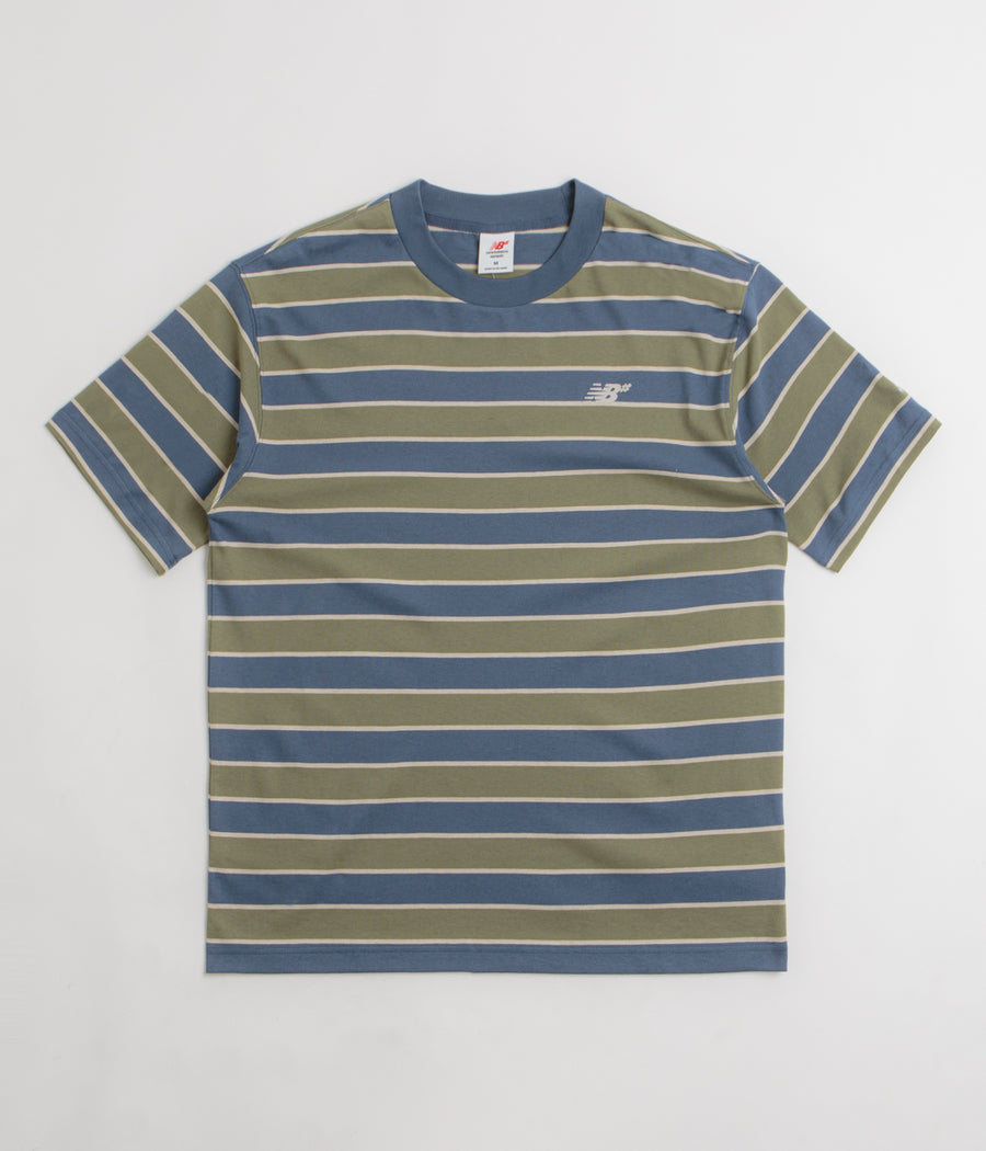 New Balance Numeric Thin Stripe T-Shirt in Blue