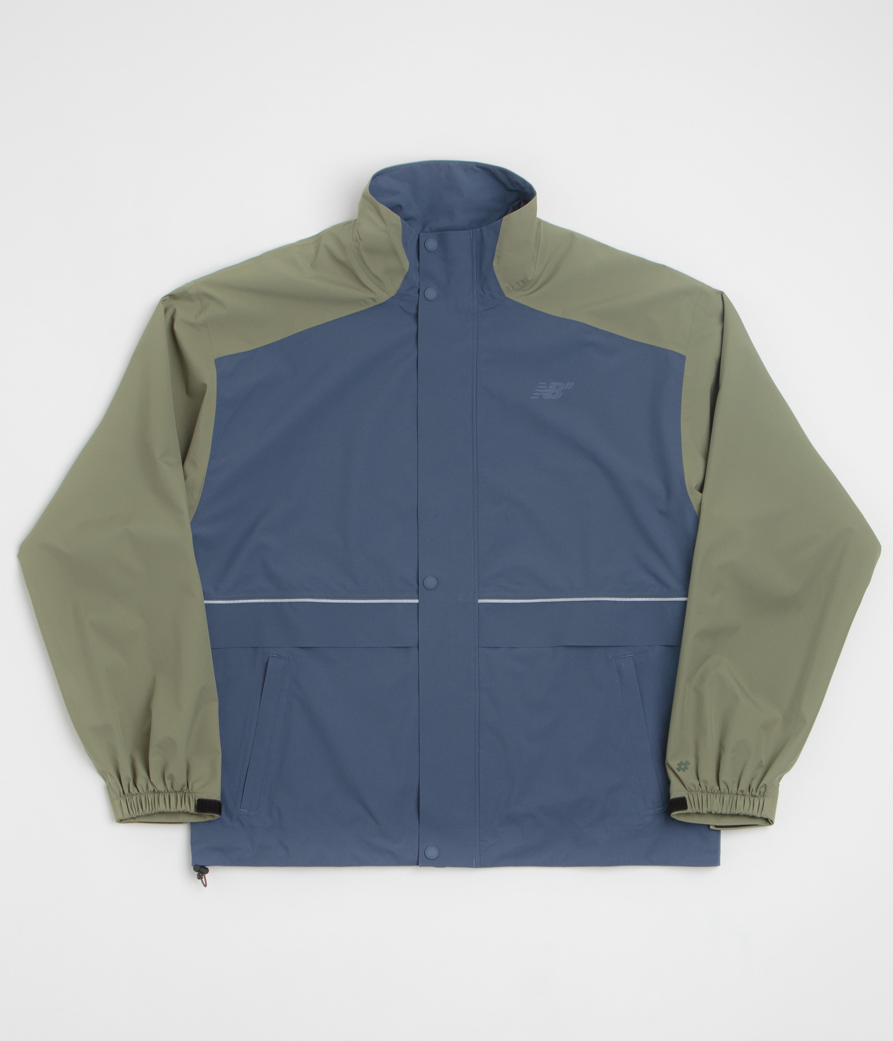New Balance Numeric Waterproof Jacket in Khaki and Blue
