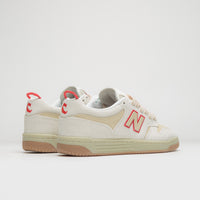 New Balance Numeric x Chocolate Skateboards 480 Shoes in Sea Salt and Red thumbnail