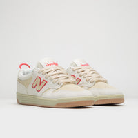 New Balance Numeric x Chocolate Skateboards 480 Shoes in Sea Salt and Red thumbnail