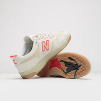 New Balance Numeric x Chocolate Skateboards 480 Shoes in Sea Salt and Red thumbnail
