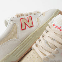 New Balance Numeric x Chocolate Skateboards 480 Shoes in Sea Salt and Red thumbnail