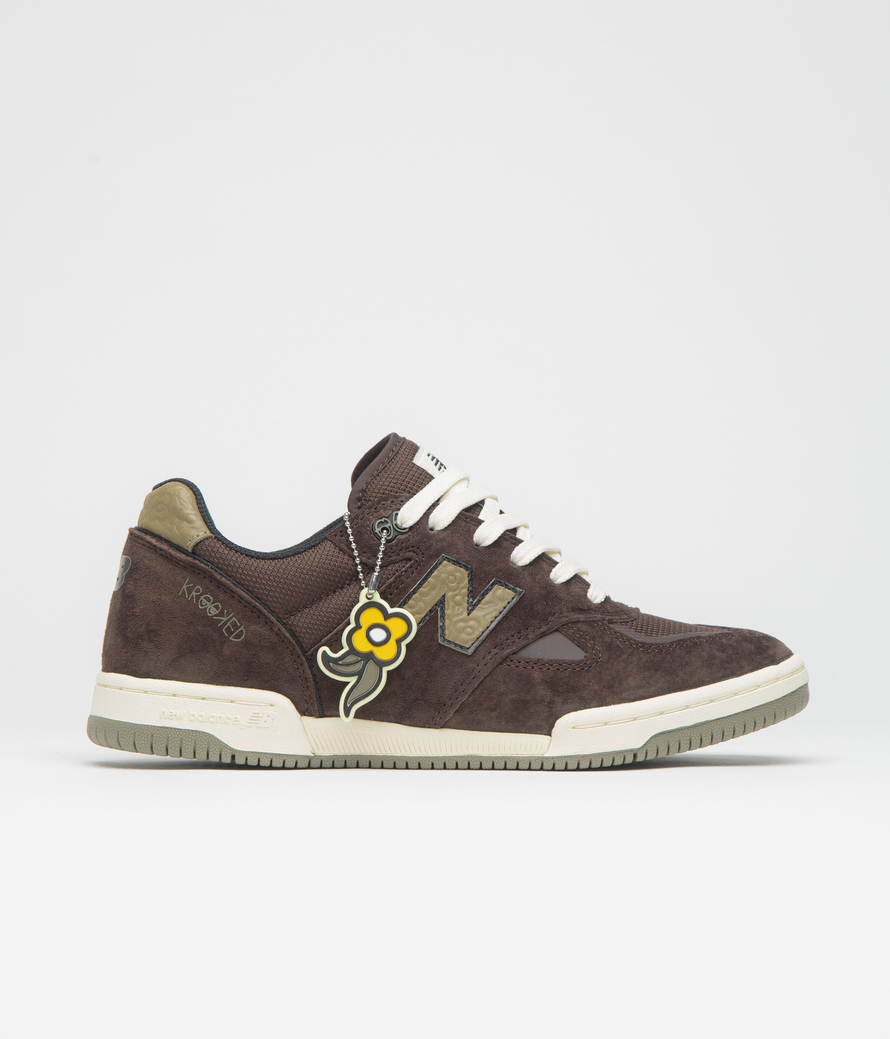 New Balance Numeric x Krooked 600 Tom Knox Shoes in Chocolate