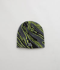 Nike ACG Big Bend Peak Beanie in Dark Smoke Grey and Black / Reflective Silver