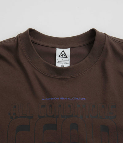 Nike ACG Bridge of Gods Long Sleeve T-Shirt in Baroque Brown