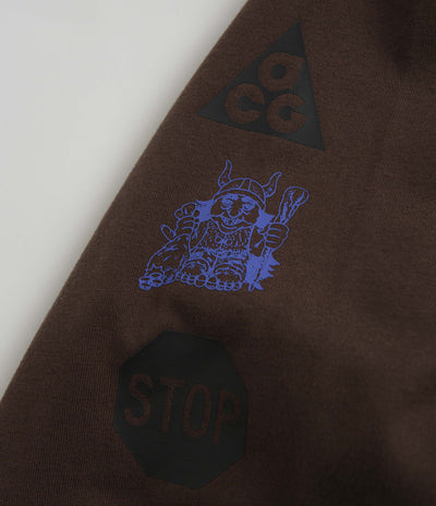 Nike ACG Bridge of Gods Long Sleeve T-Shirt in Baroque Brown