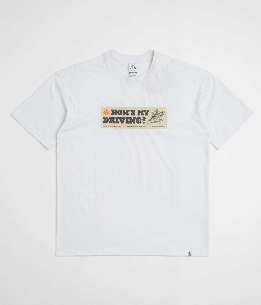 Nike ACG Canoe Sticker T-Shirt in Summit White