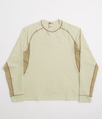 Nike ACG Chinati Long Sleeve T-Shirt in Light Khaki and Parachute Beige / Summit White