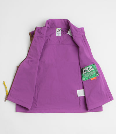 Nike ACG Death Bloom Vest in Bold Berry and Mosswood Brown / Summit White