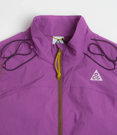 Nike ACG Death Bloom Vest in Bold Berry and Mosswood Brown / Summit White