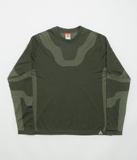 Nike ACG Delta River Long Sleeve T-Shirt in Sequoia and Barely Volt