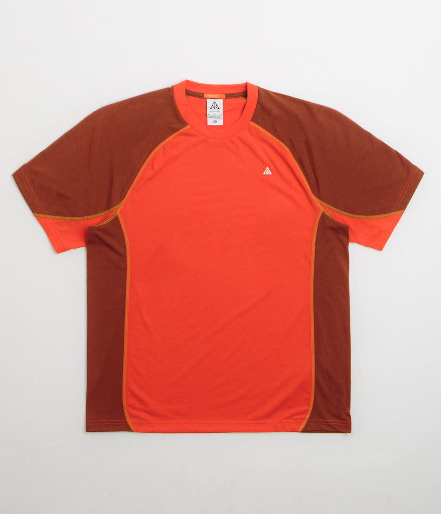 Nike ACG Goat Rocks T-Shirt in Picante Red and Cinnamon / Summit White