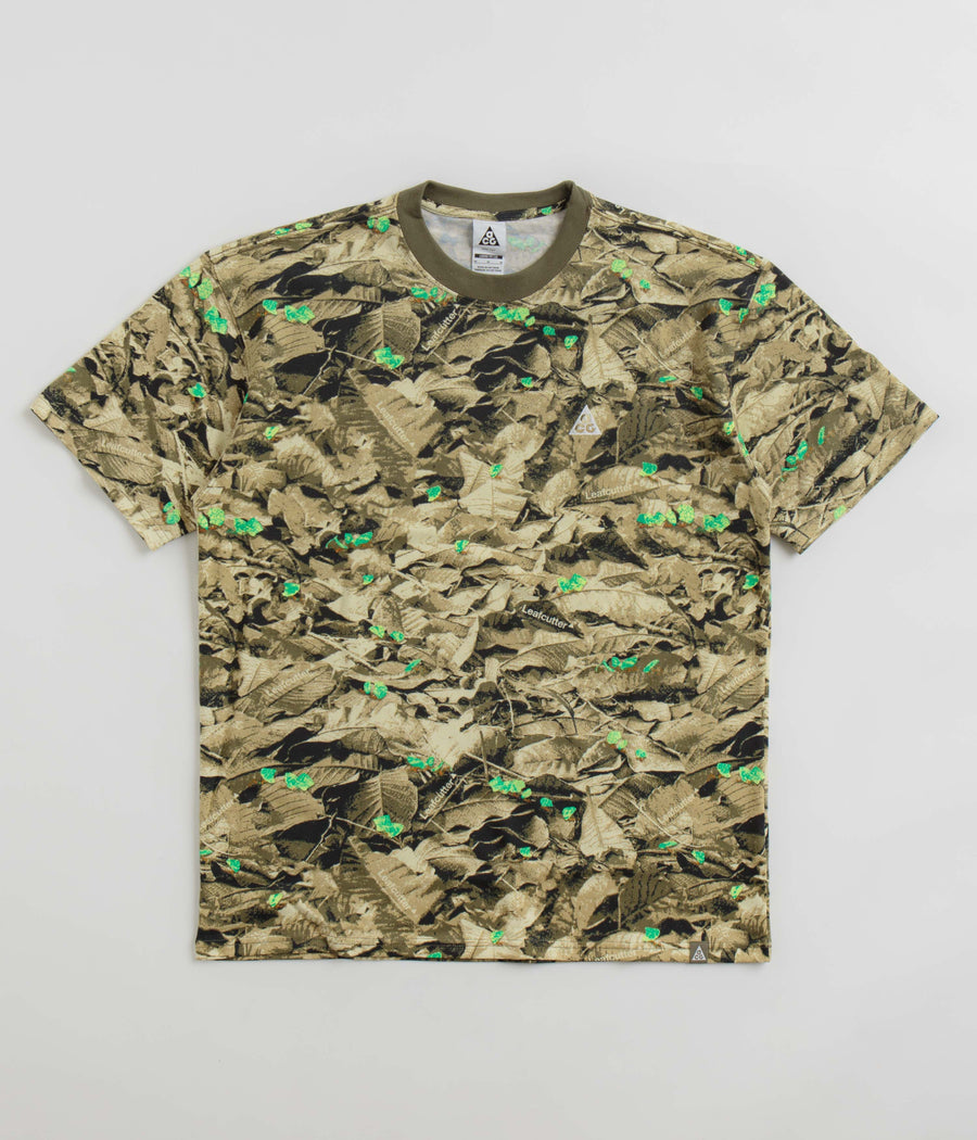 Nike ACG Leafcutter T-Shirt in Medium Olive
