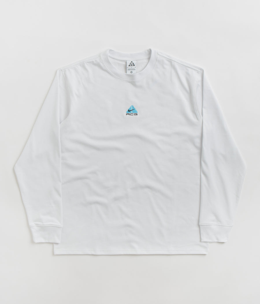 nike acg lungs long sleeve t shirt summit white aquarius blue 1