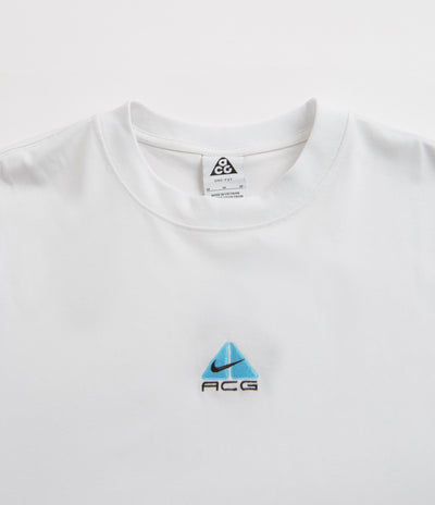 Nike ACG Lungs T-Shirt in Summit White and Aquarius Blue