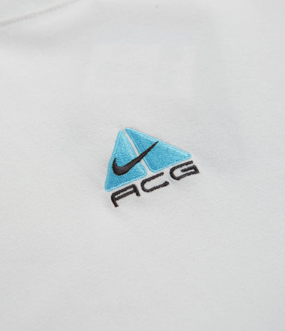 Nike ACG Lungs T-Shirt in Summit White and Aquarius Blue