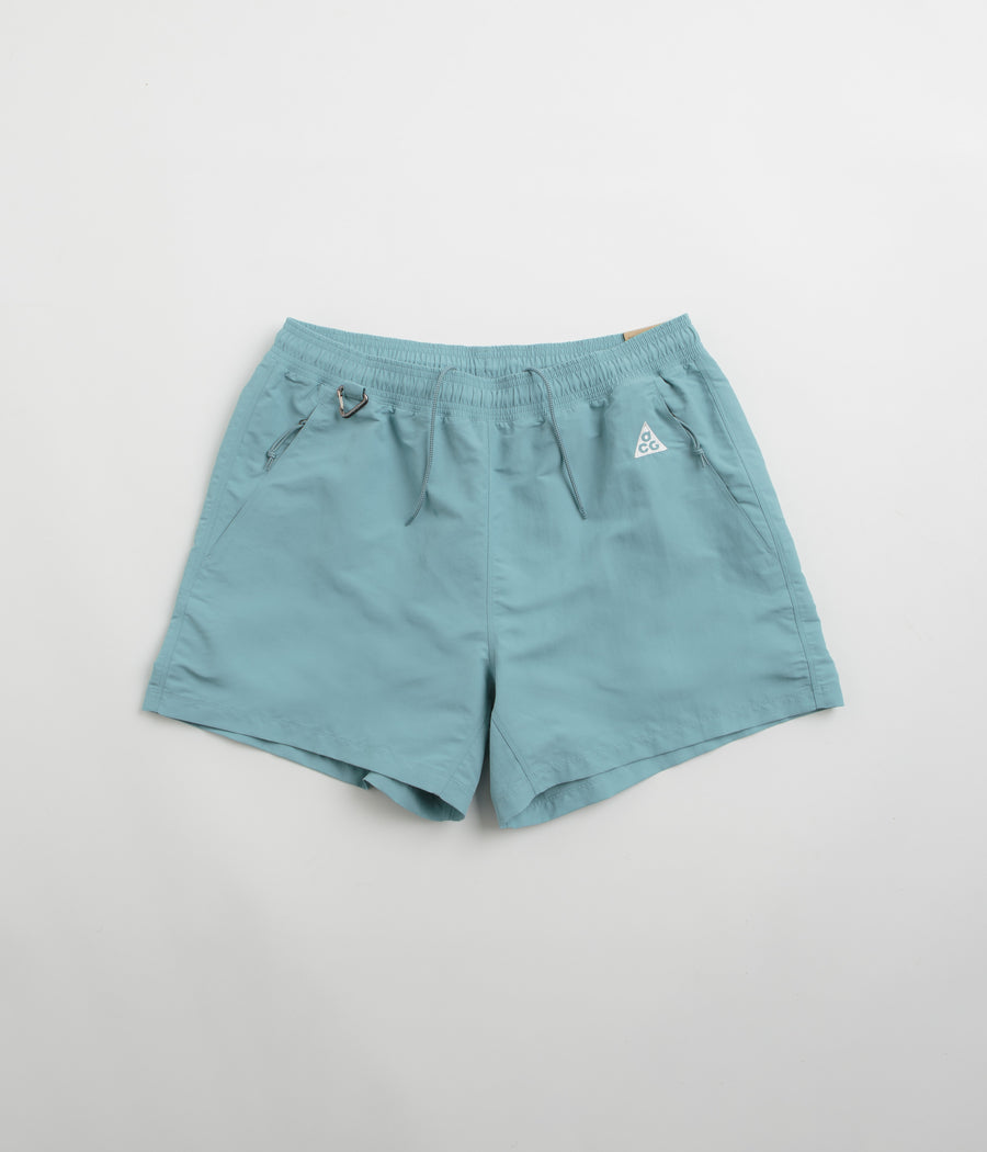 Nike ACG Reservoir Goat Shorts in Denim Turquoise and University Red / Summit White