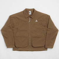 Nike ACG Smith Summit Jacket in Mosswood Brown and Light Khaki / Summit White thumbnail