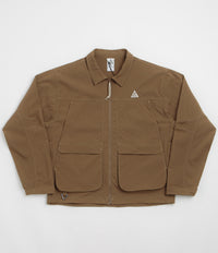Nike ACG Smith Summit Jacket in Mosswood Brown and Light Khaki / Summit White