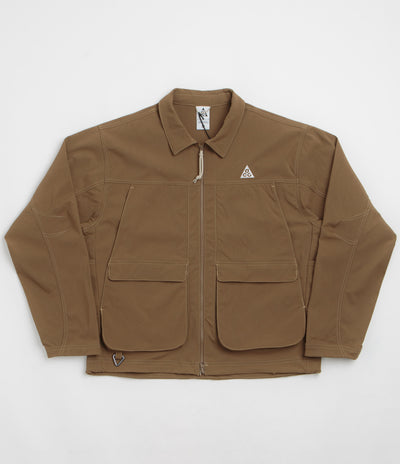 Nike ACG Smith Summit Jacket in Mosswood Brown and Light Khaki / Summit White