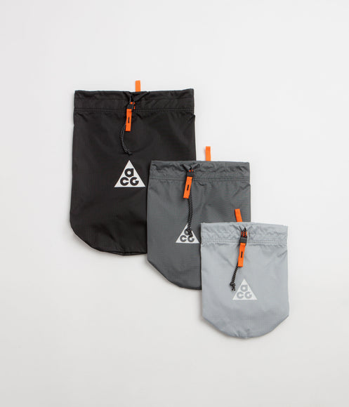 Nike ACG Stuff Sack (3 Pack) - Black / Safety Orange / Summit White
