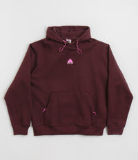 Nike ACG Therma-FIT Fleece Hoodie in Burgundy Crush and Summit White
