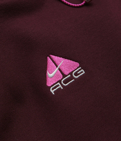 nike acg hoodie burgundy