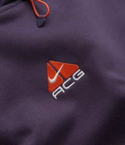 Nike ACG Therma-FIT Fleece Hoodie in Dark Raisin and Summit White