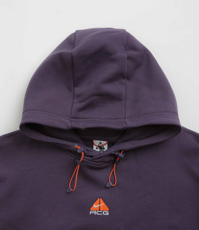 Nike ACG Therma-FIT Fleece Hoodie in Dark Raisin and Summit White
