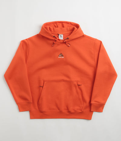 Nike ACG Therma-FIT Fleece Hoodie in Picante Red and Cinnamon / Summit White