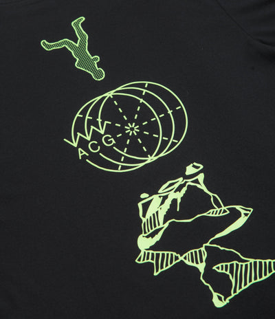 Nike ACG Trail Energy T-Shirt in Black and Volt Ice
