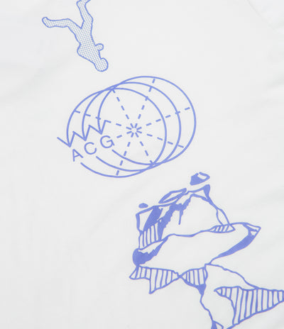 Nike ACG Trail Energy T-Shirt in Summit White and Persian Violet