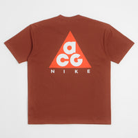 Nike ACG Tri Logo T-Shirt in Cinnamon and Picante Red thumbnail