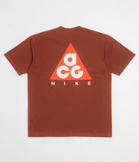 Nike ACG Tri Logo T-Shirt in Cinnamon and Picante Red