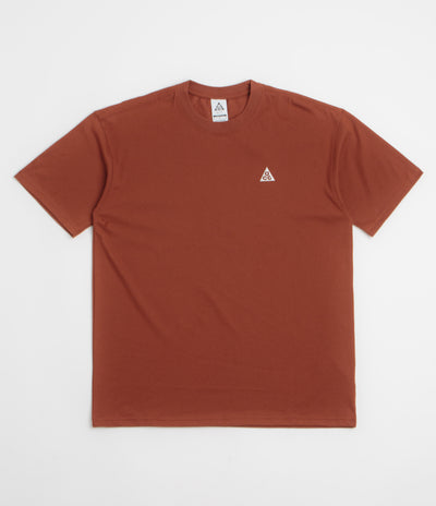 Nike ACG Tri Logo T-Shirt in Cinnamon and Picante Red