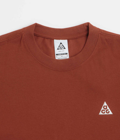 Nike ACG Tri Logo T-Shirt in Cinnamon and Picante Red