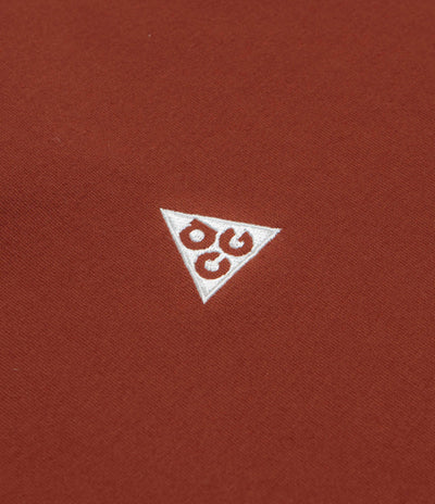Nike ACG Tri Logo T-Shirt in Cinnamon and Picante Red