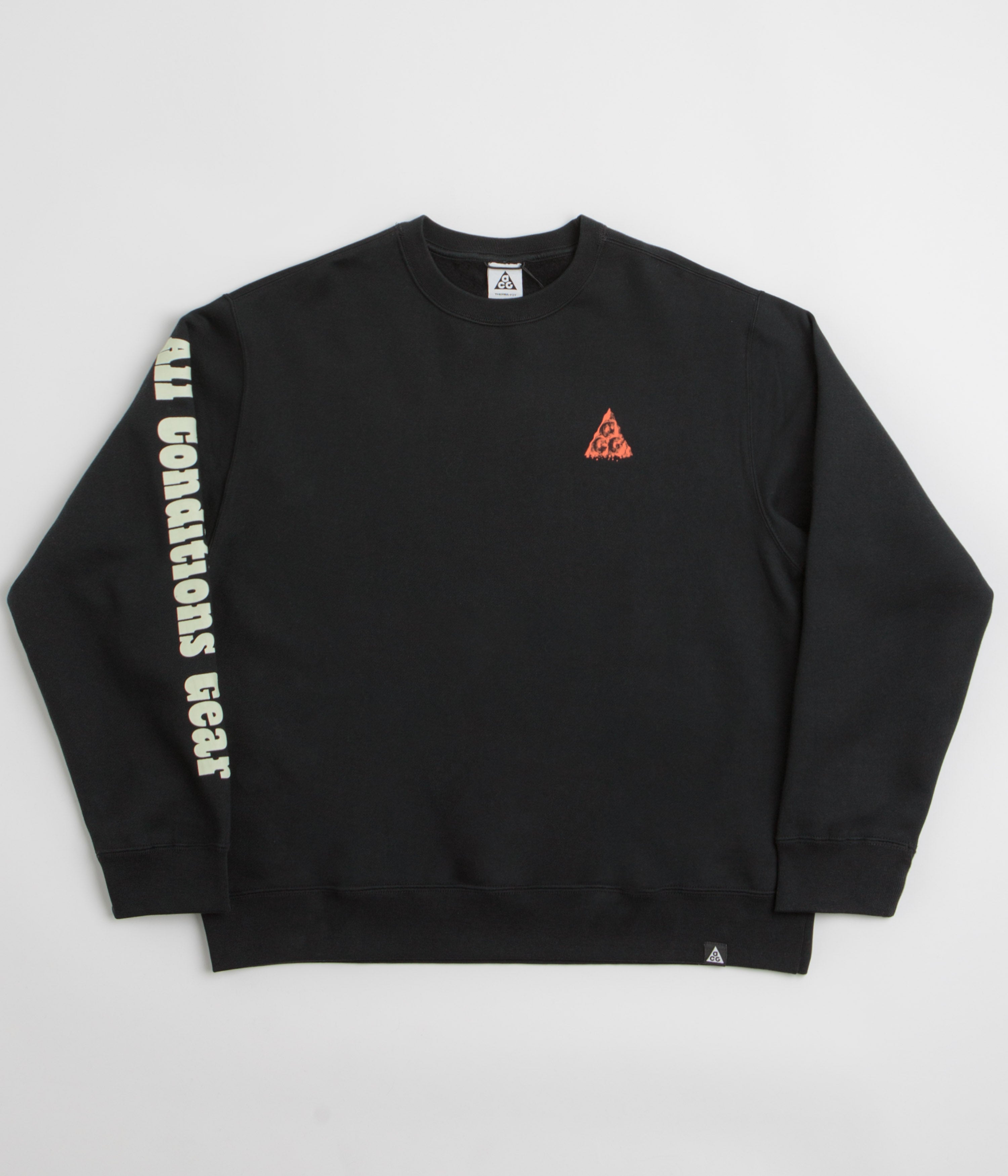 Nike ACG Tuff Fleece Graphic Crewneck Sweatshirt in Black