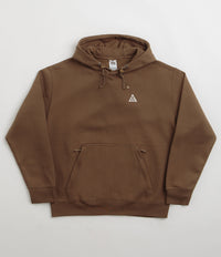 Nike ACG Tuff Fleece Triangle Hoodie in Mosswood Brown and Light Khaki / Summit White