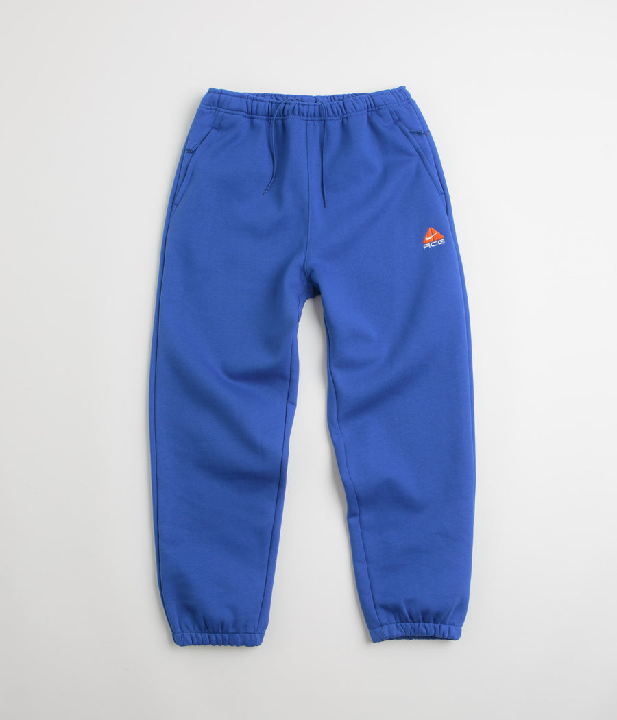 Nike ACG Tuff Fleece Lungs Pants in Game Royal and Safety Orange / Summit White