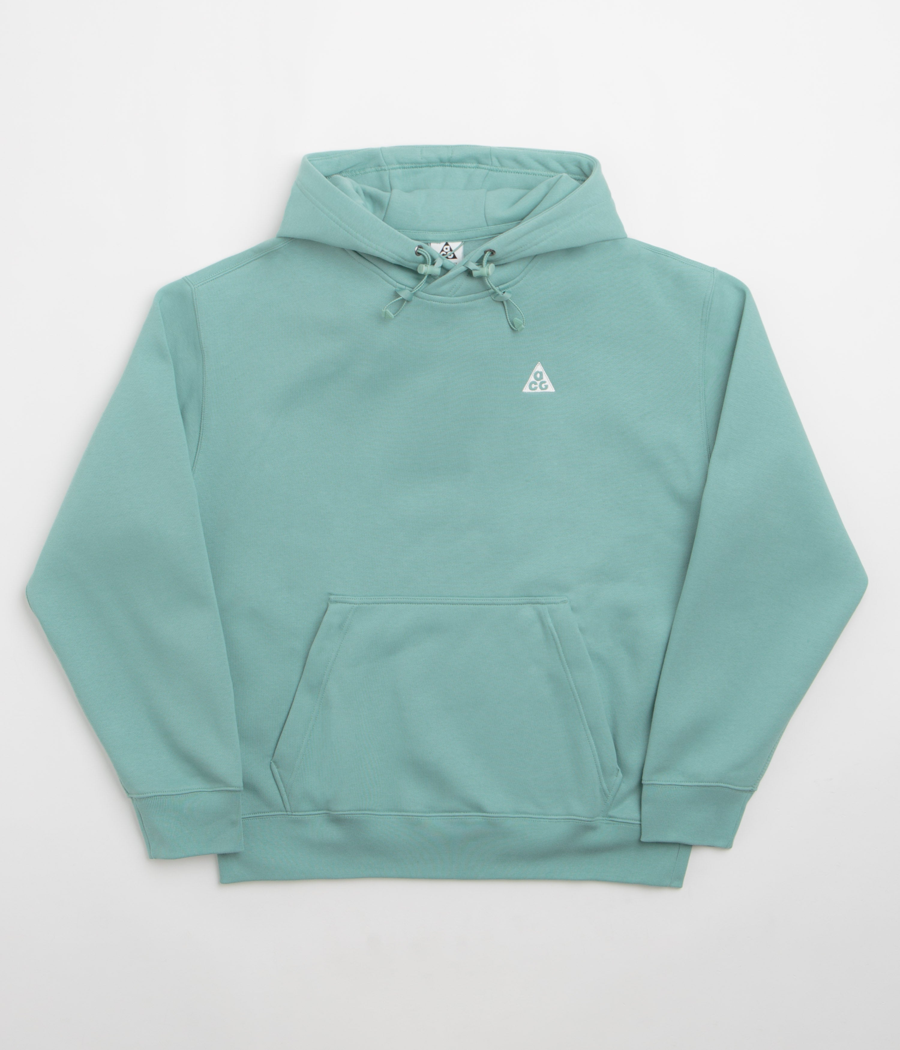 Nike ACG Tuff Fleece Triangle Hoodie in Cannon and Clay Green / Summit White
