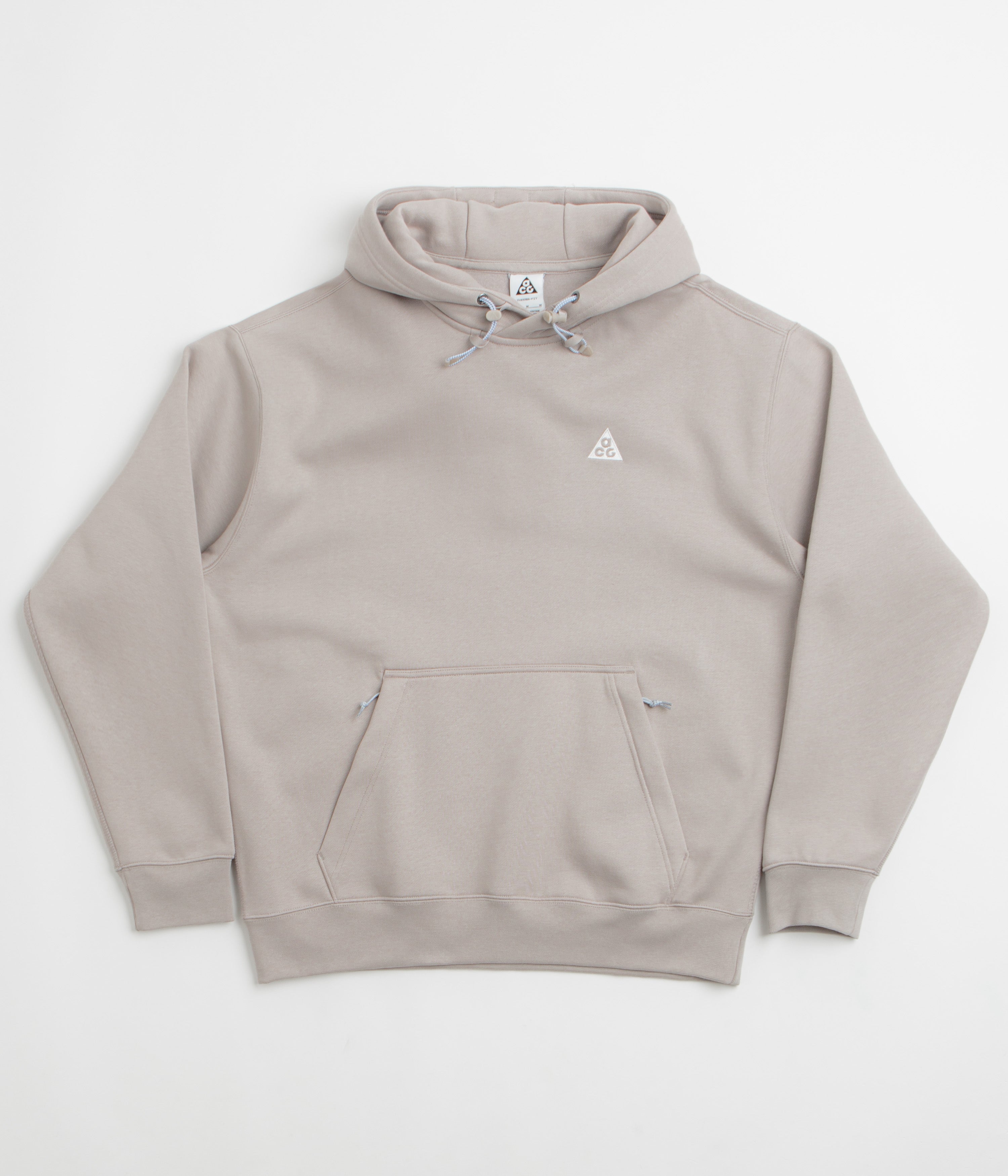 Nike ACG Tuff Fleece Triangle Hoodie in College Grey and Football Grey / Summit White
