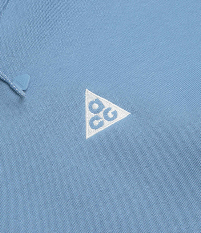 Nike ACG Tuff Fleece Triangle Hoodie in Work Blue and Sea Glass / Summit White