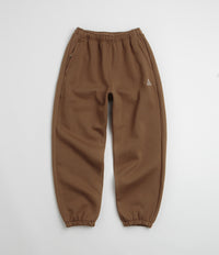 Nike ACG Tuff Fleece Triangle Pants in Mosswood Brown and Summit White