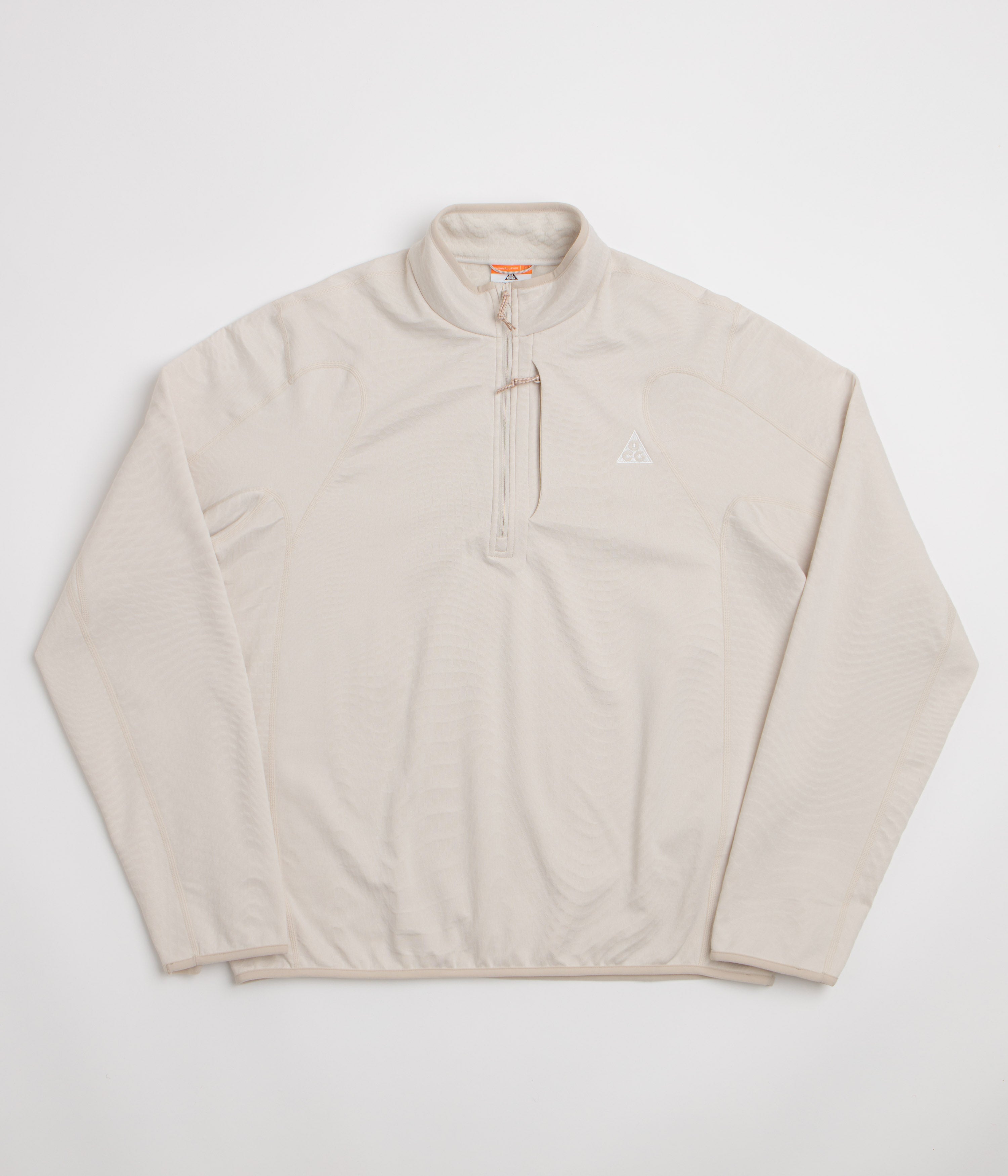 Nike ACG Wolf Grid 1/2 Zip Sweatshirt - Light Orewood Brown / Cream II / Summit White