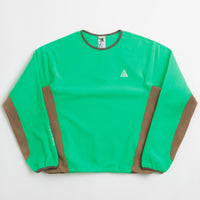 Nike ACG Wolf Tree Crewneck Sweatshirt  in Green Shock and Mosswood Brown / Summit White thumbnail