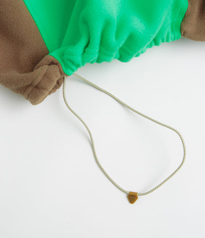 Nike ACG Wolf Tree Crewneck Sweatshirt  in Green Shock and Mosswood Brown / Summit White